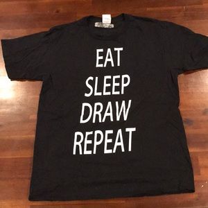 Eat Sleep Draw Repeat funny t-shirt